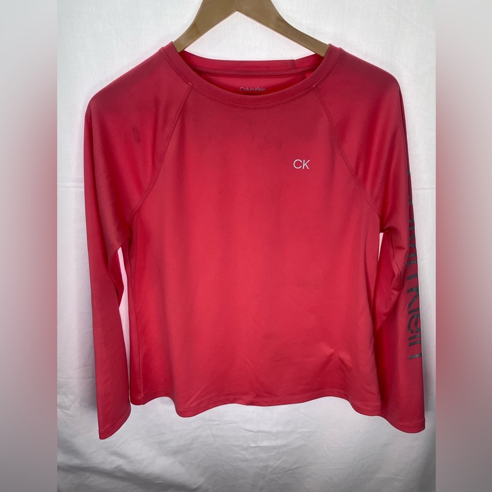 Calvin Klein Performance Coral Sun Shirt Size Medium